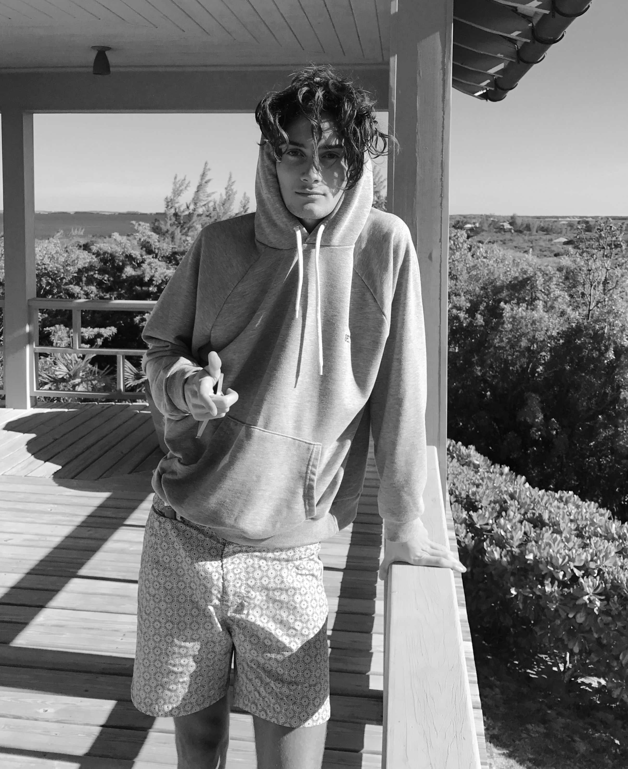 OLI GREEN FOR SEX. CLOTHING IN GREY COTTON HOODIE