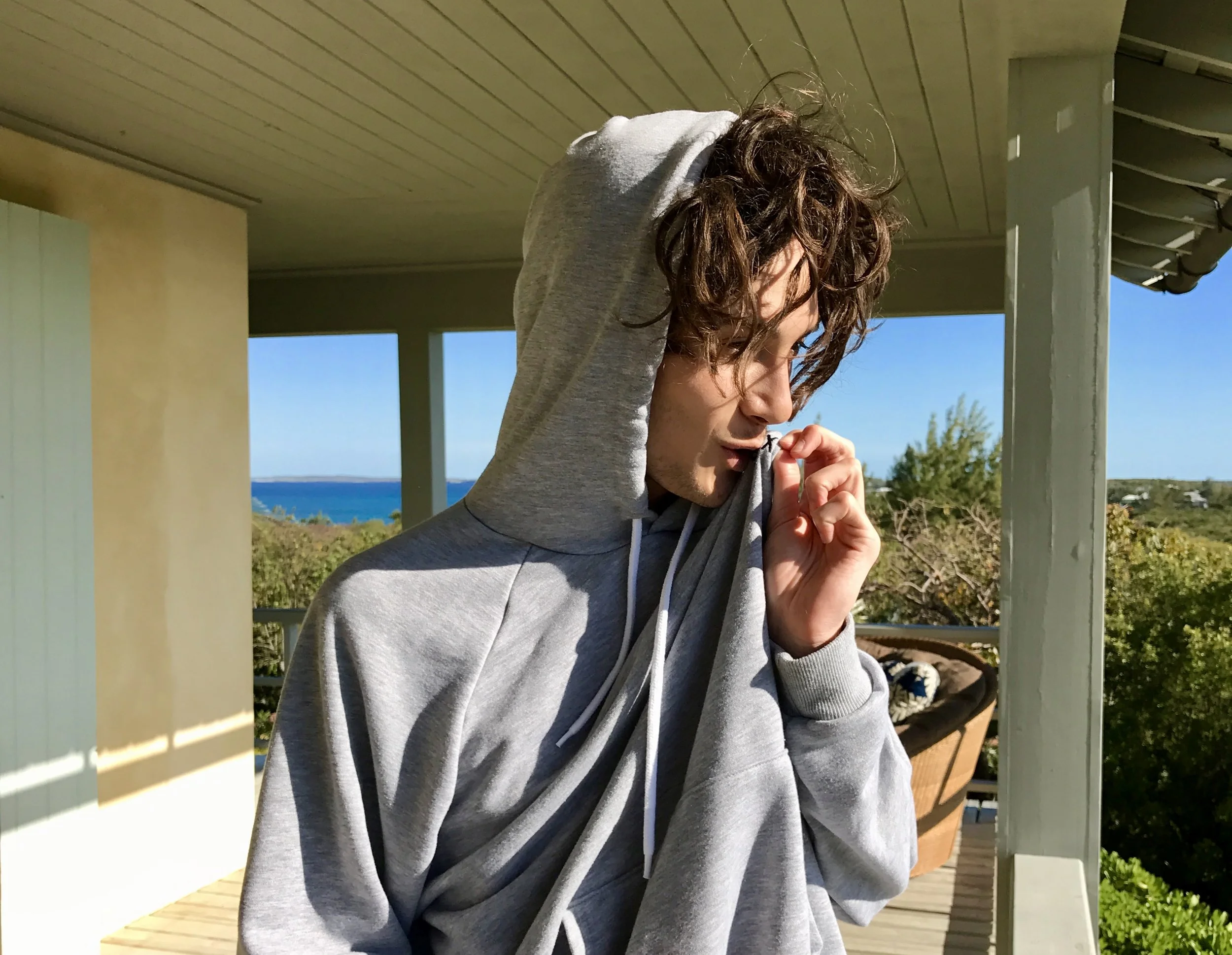 OLI GREEN FOR SEX. CLOTHING IN GREY COTTON HOODIE