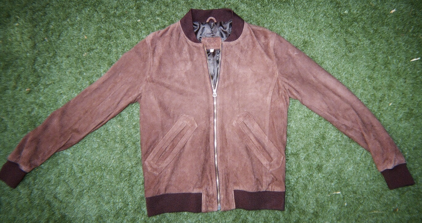SEASON 1 BROWN SUEDE BOMBER JACKET