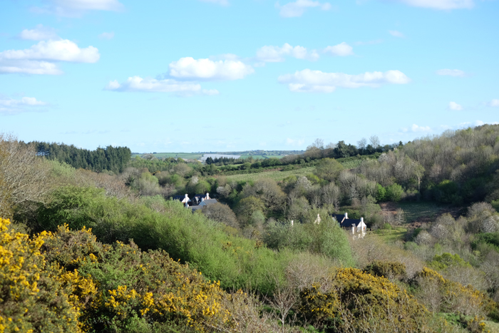 View from St. Mellion 'Nicklaus' golf course looking back over the valley to the properties at Oakridge