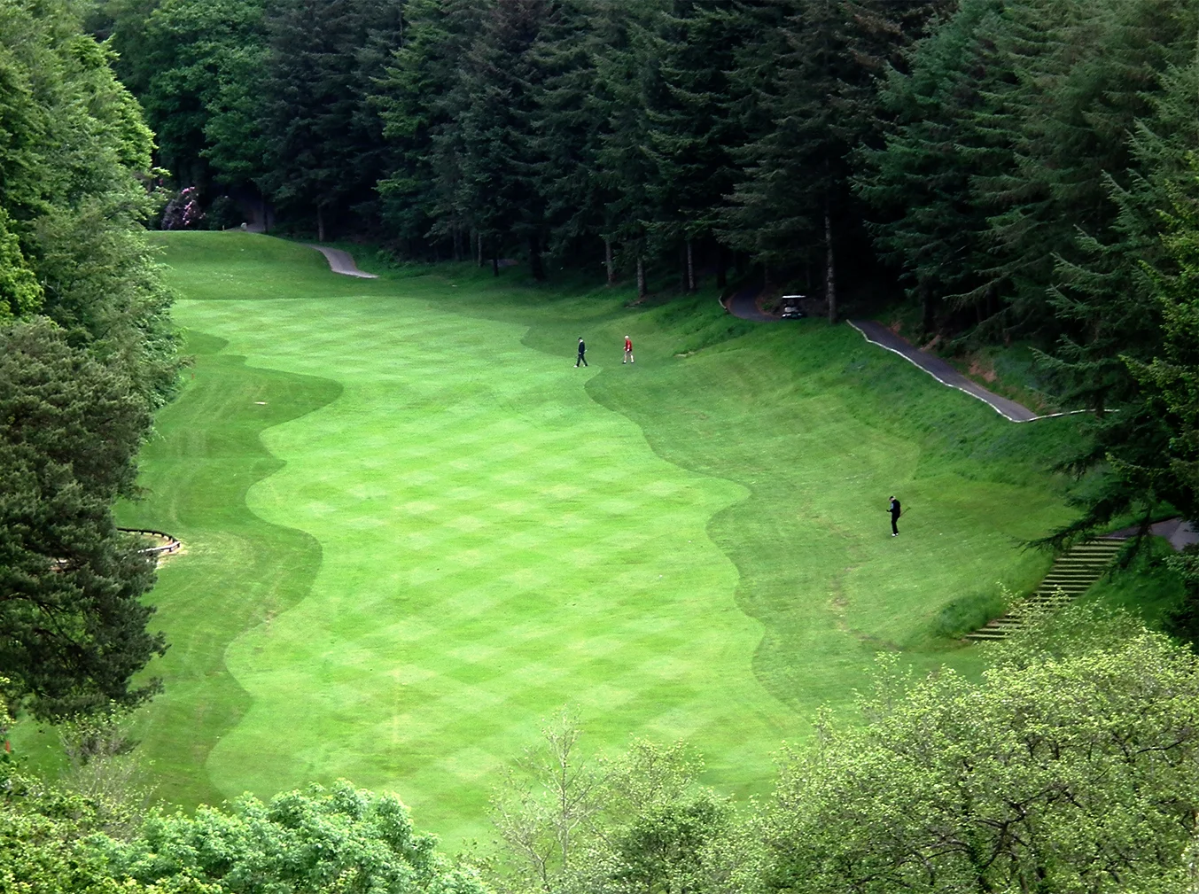 View up the 12th fairway of the 'Nicklaus' golf course from one of the properties at Oakridge