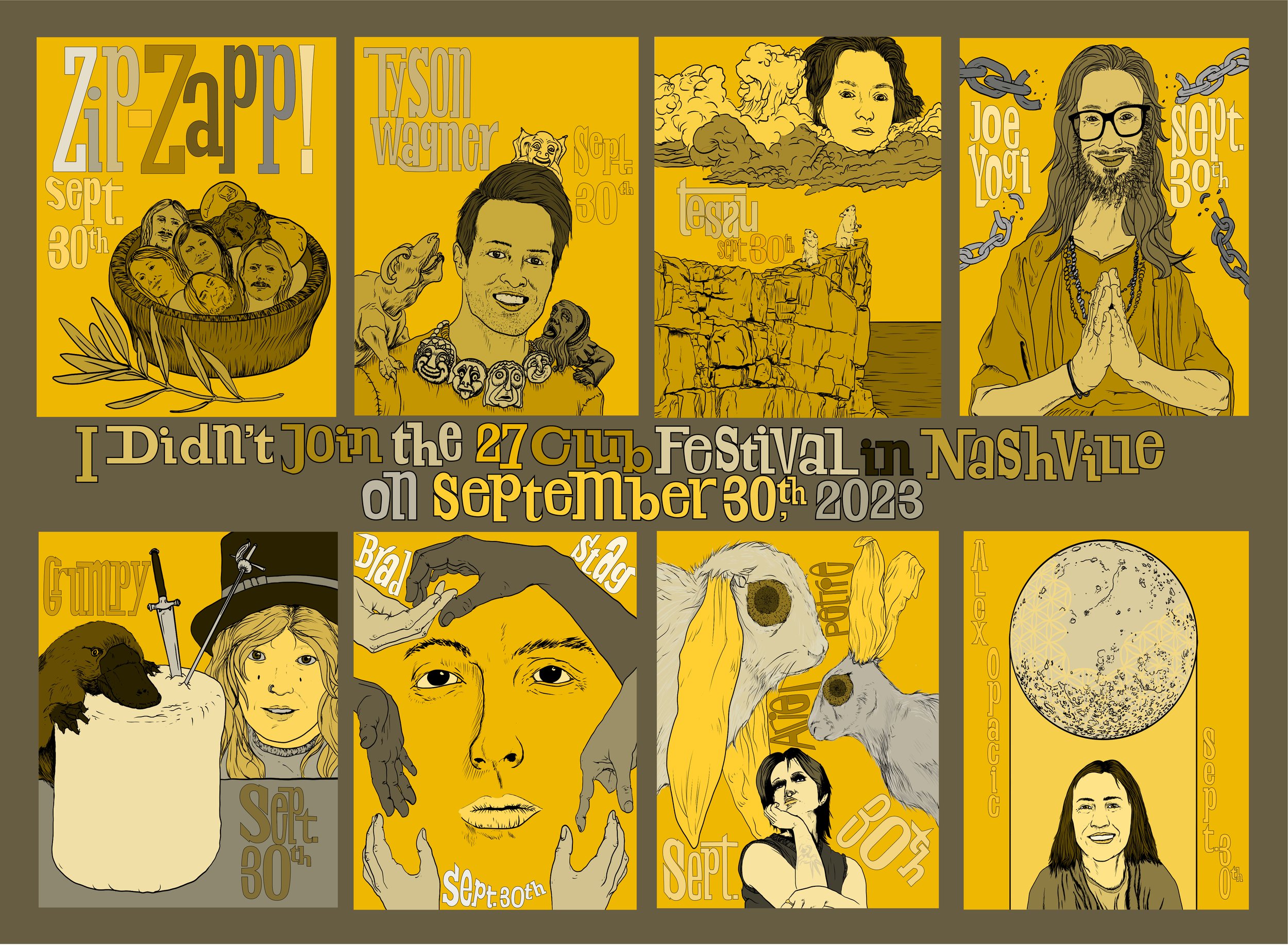 Social Media Portraits for I Didn't Join The 27 Club Festival