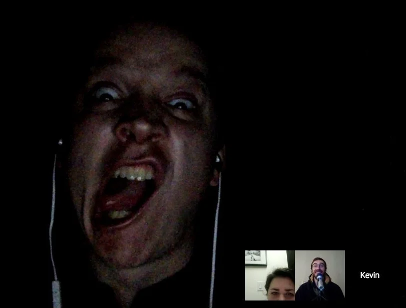 Kevin, podcasting in the dark