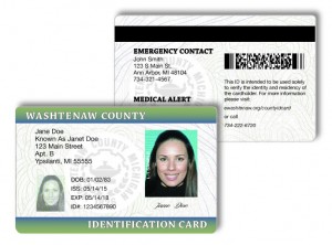 The back of the County ID also has Emergency Contact and Medical information.