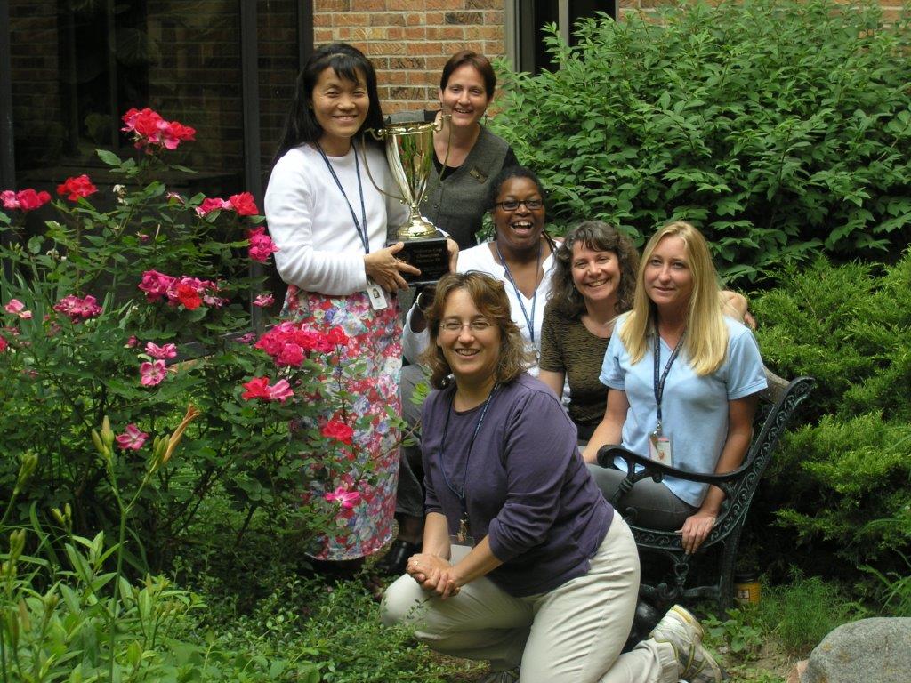 Jean (far right) and some early WHP staff members!