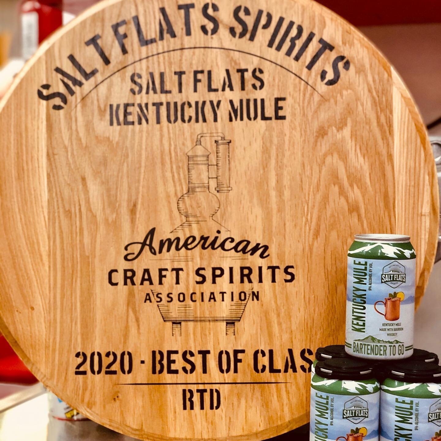 Salt Flats Spirits Kentucky Mule was awarded 🏆&ldquo;Best of Class&rdquo;🏆 from the American Craft Spirits Association this year and we couldn&rsquo;t be happier about it! Come over to our brewery store and grab a pack. Tell us what you think! 

#s