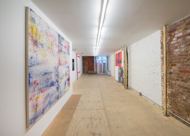 Installation view, ‘Promise Problem', Osmos Address, New York, 2015. Photo by Adam Reich, courtesy of Osmos Address, New York. Artwork by Chris Dorland, Israel Lund and Gerold Miller, 2015.