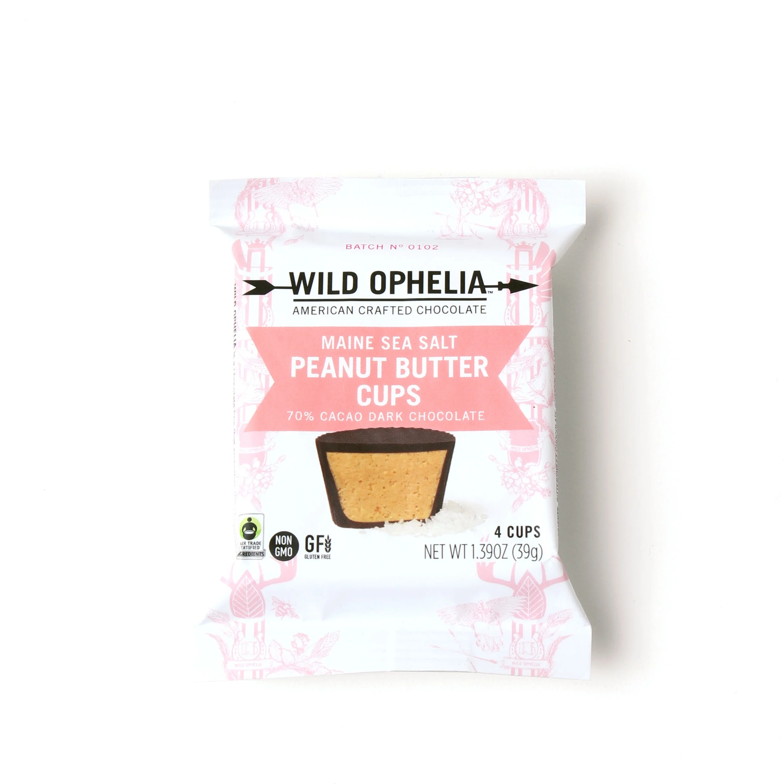 MAINE SEA SALT Maine sea salt and roasted peanut butter in 70% cacao dark chocolate.