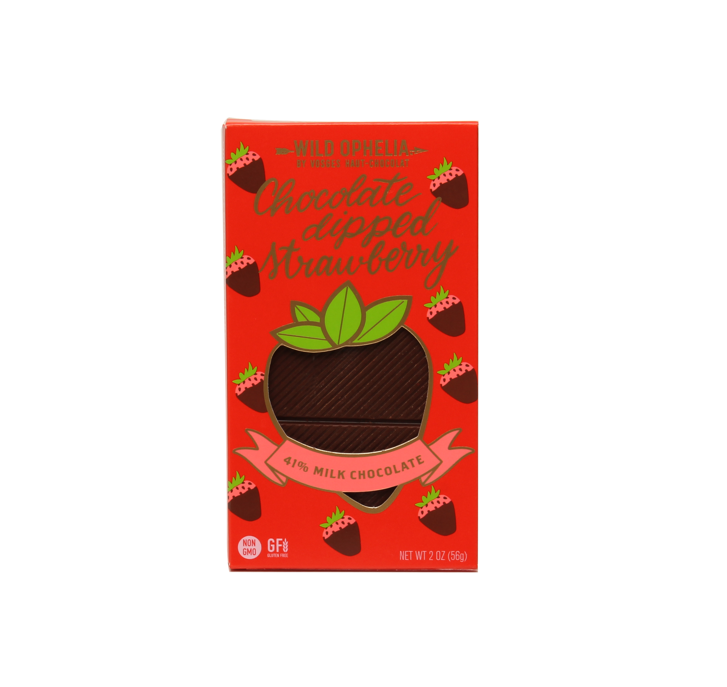 CHOCOLATE DIPPED STRAWBERRY Our fresh and tart Chocolate Dipped Strawberry bar is made with berries picked at their peak for optimal flavor. Discover an intense, tart berry burst as the chocolate melts. 