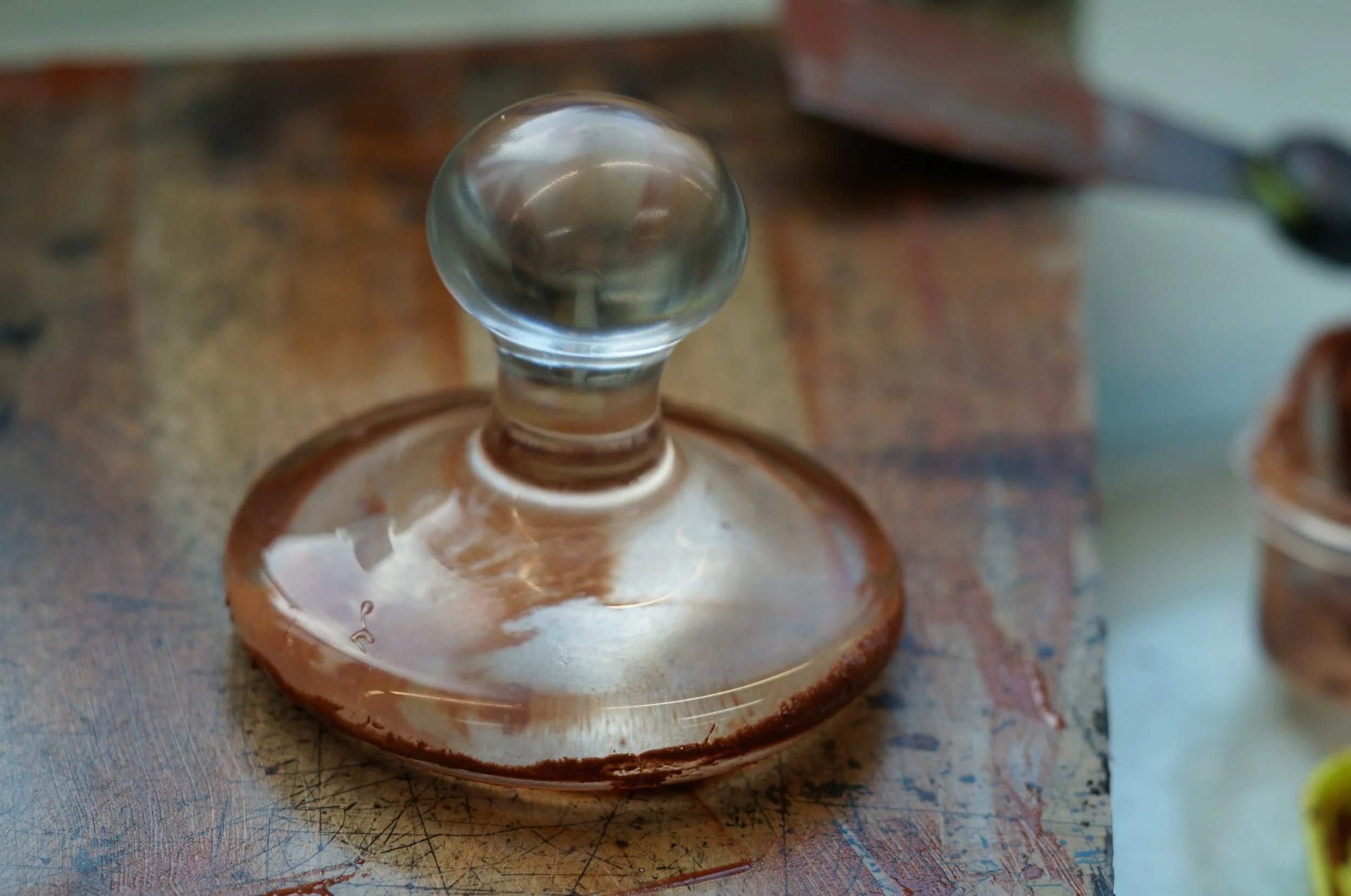 Glass muller used to make paints