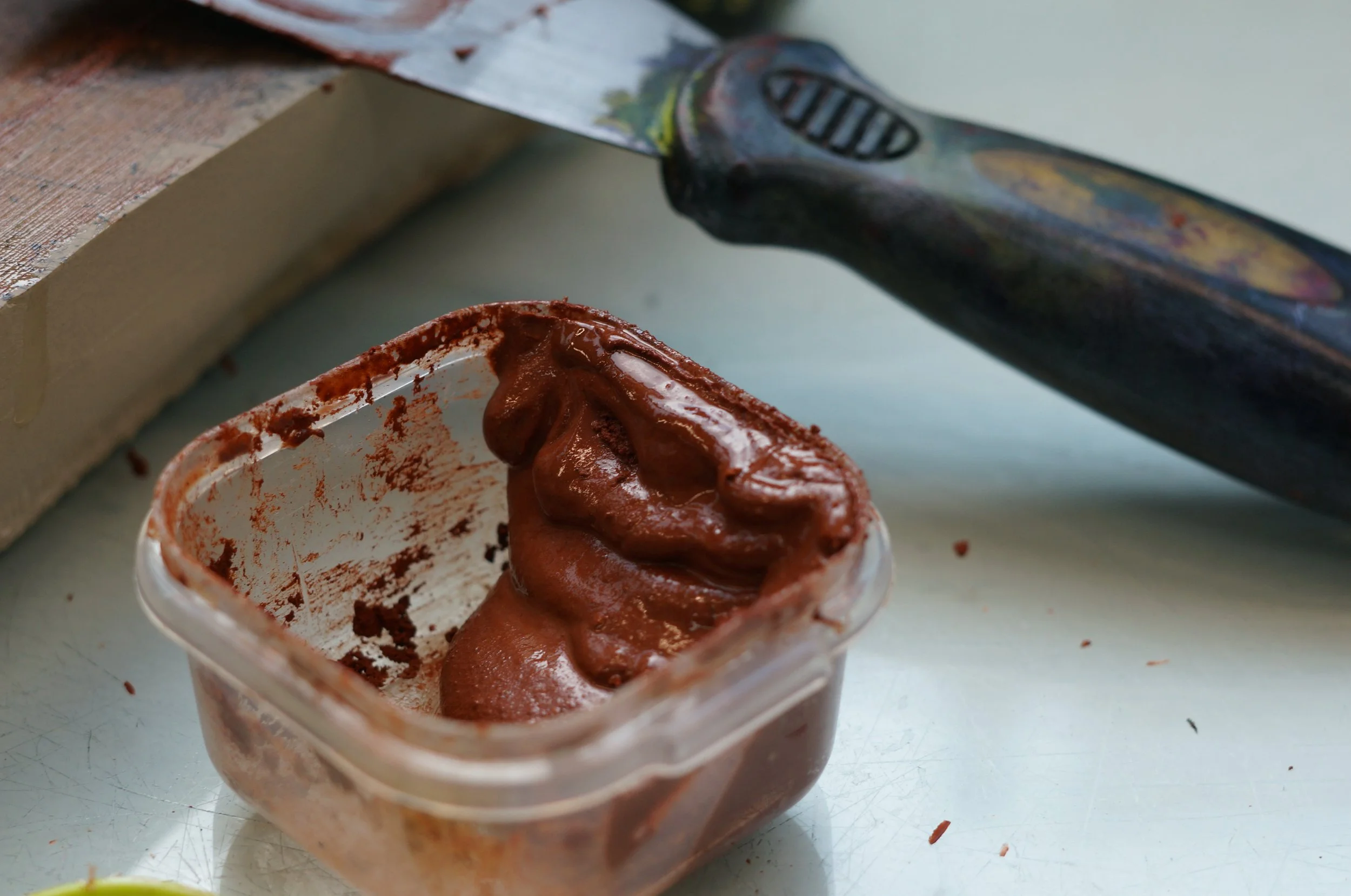 Handmade earth oil paint