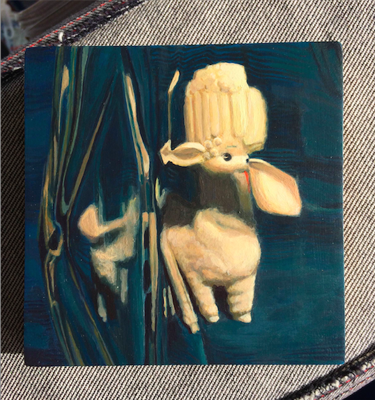 Tending Flock //// acrylic on panel //// 4x4in //// 2016 