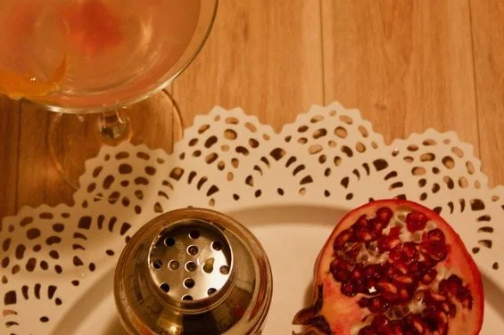 Tart pomegranate meets rich coconut Malibu!