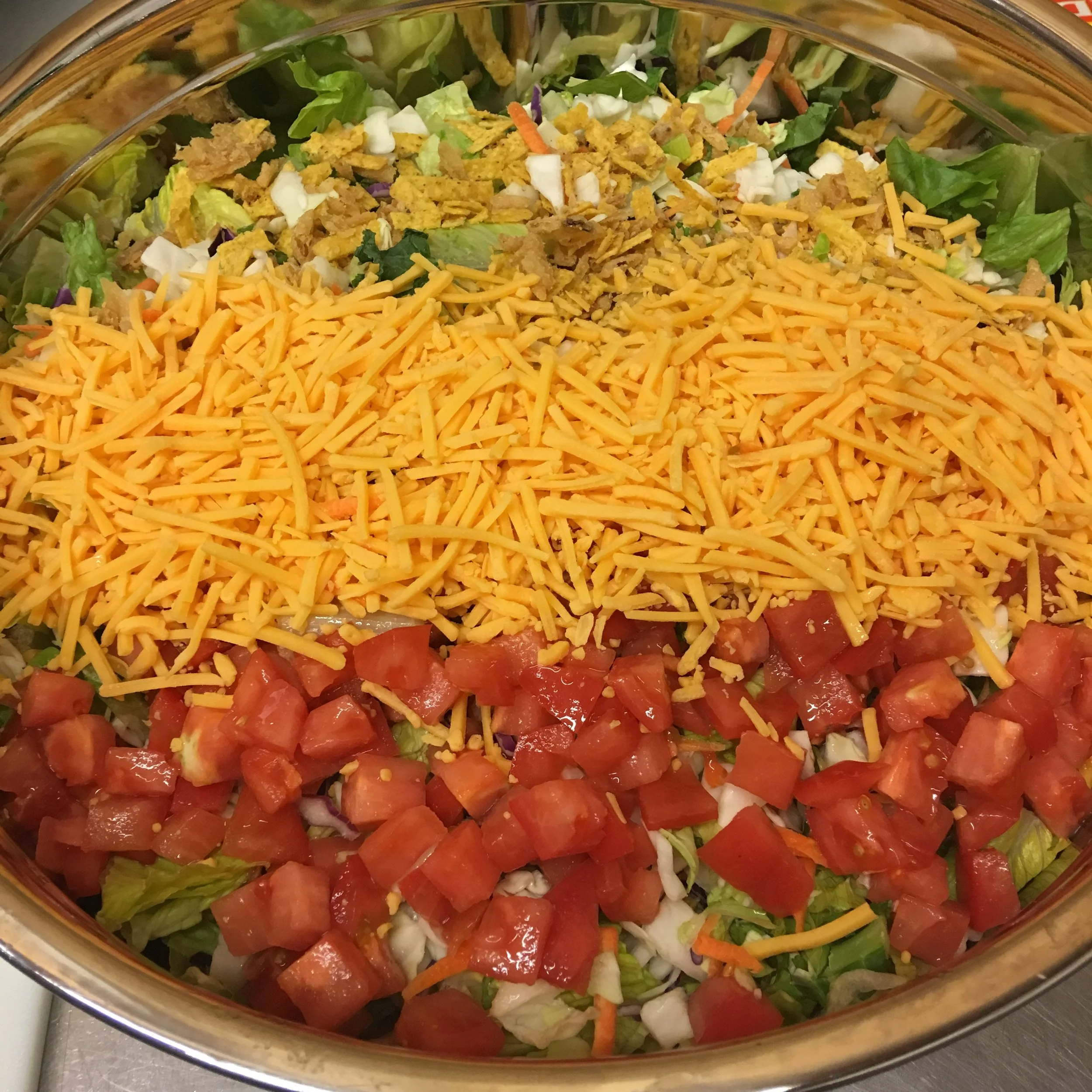 Tomato & Cheese Salad with Crunchy Tortillas