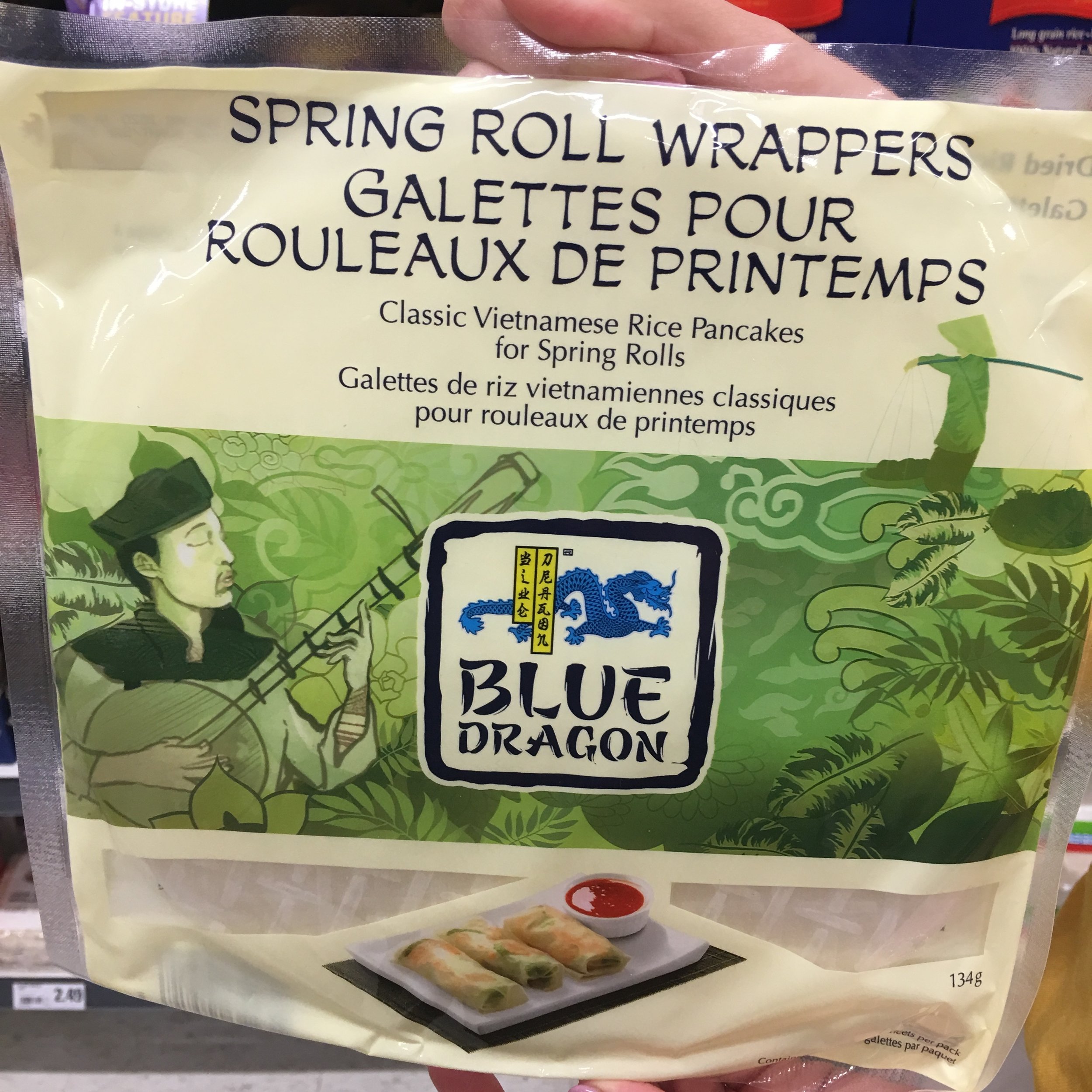 Galettes de riz pour rouleaux de printemps Blue Dragon
