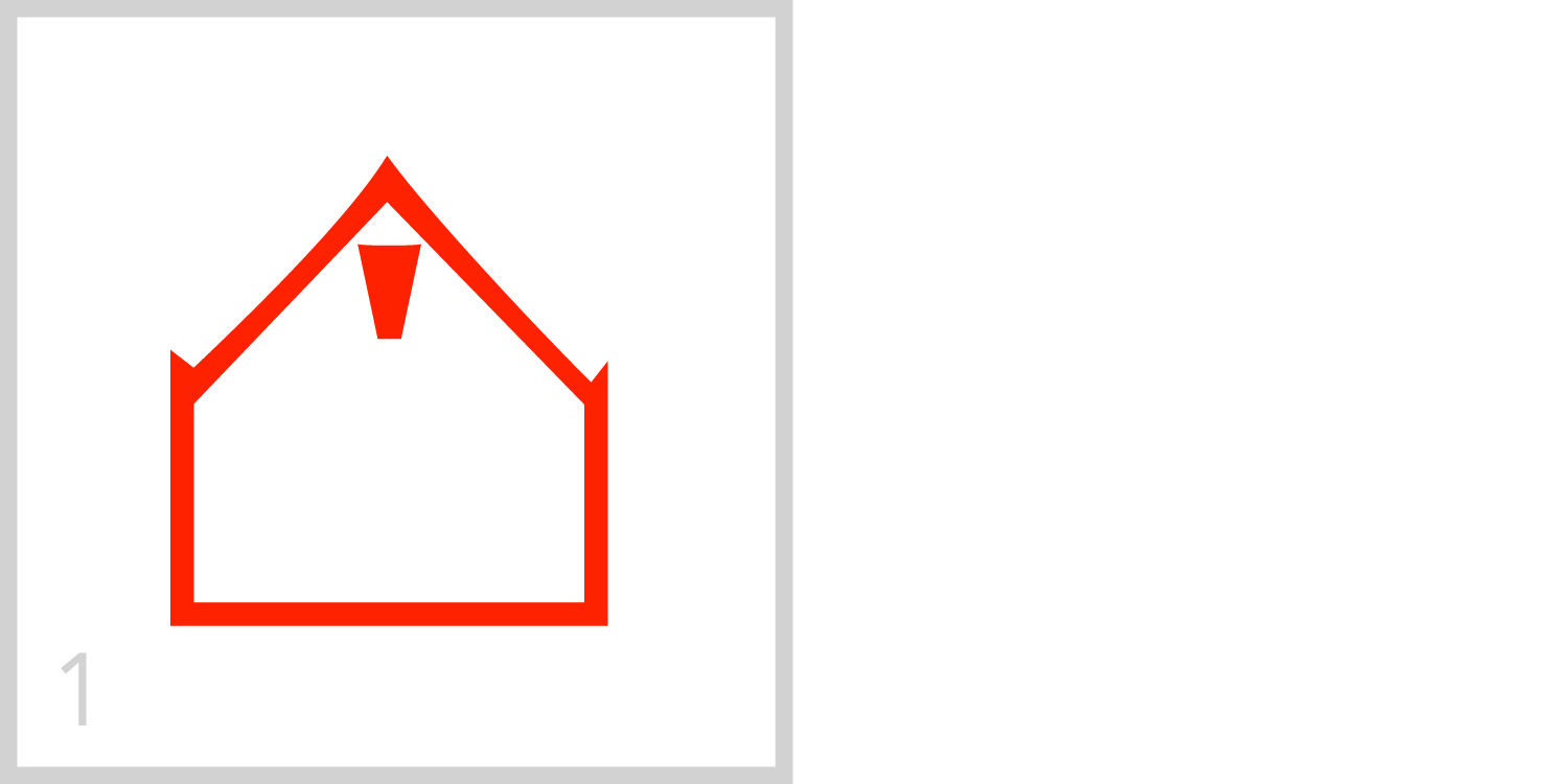 1 One has a small barb, or tail in the top of the frame. A number one can be traced using the barb and the right side of the frame.