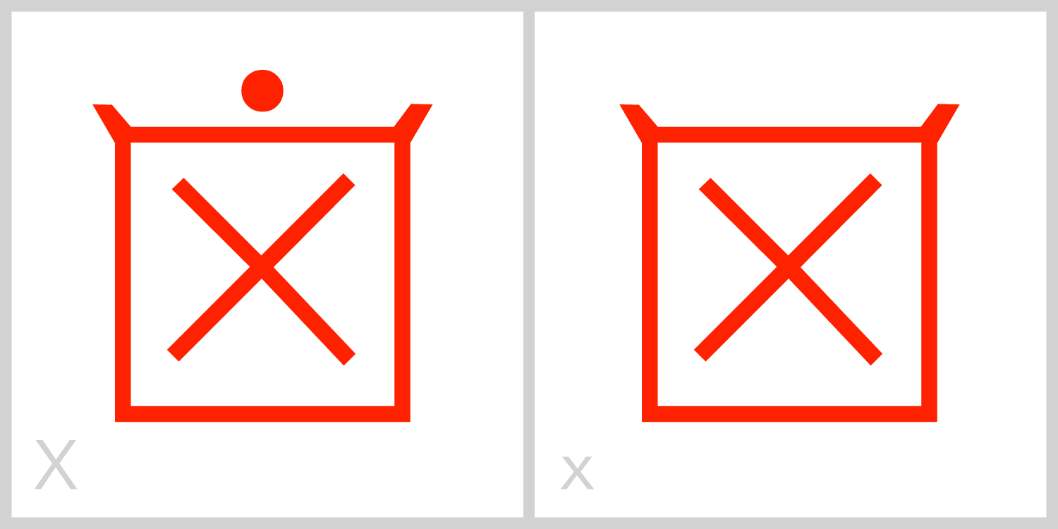 Xx X has a square frame with two diagonal lines inside the frame, each extending from one corner of the top of its frame to the opposite bottom corner, like a Roman letter X.