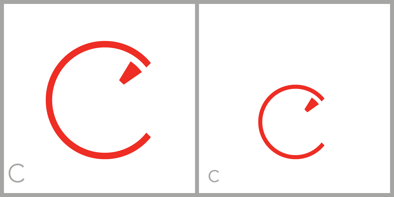  C is a circular letter with an opening in the frame on the right side, so it feels like the letter C.&nbsp; It is like the letter B. However, it is empty in the middle, so if you feel a circular letter with an opening on the right side and an open i