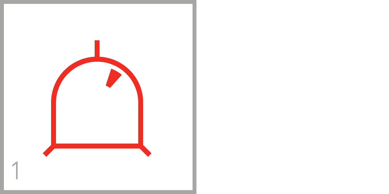  One has a small barb or tail on the top of the frame.&nbsp;A number one can be traced using the barb and the right side of the frame. 