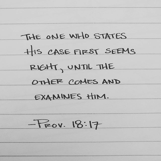 Weigh both sides of the story before making a judgment.  Prov 18:17 #proverbs_by_hand #proverbs #bible #bibleverse #handwriting #handwritten #calligraphy #fountainpen #fountainpens