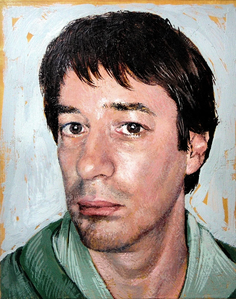 Encaustic Self Portrait by Kevin Frank