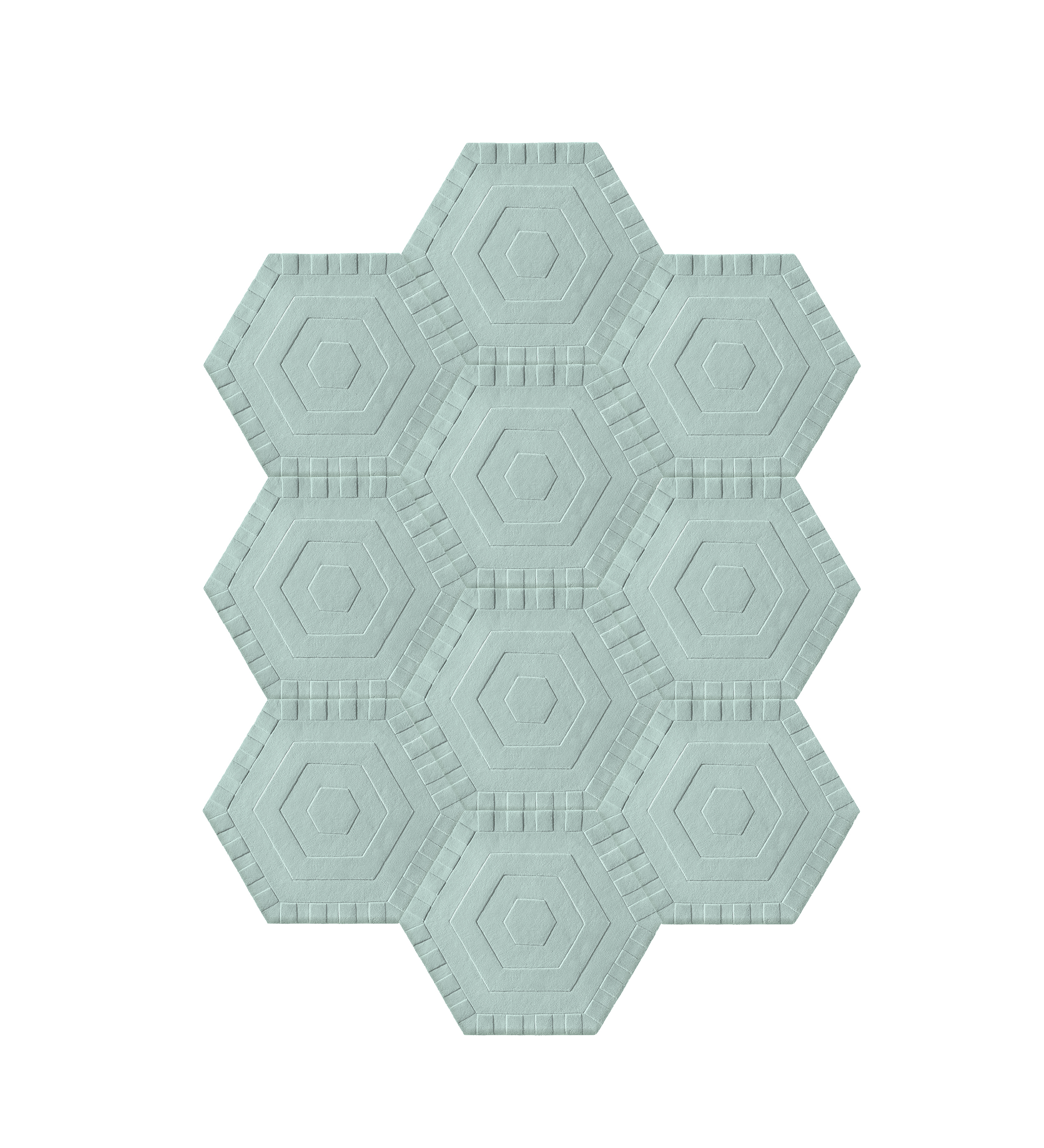 10 Piece Configuration Style: Sky Quantity: 10 Hexagons Measures: 7'6'' w x 10'4'' h Cost: $4,500 USD