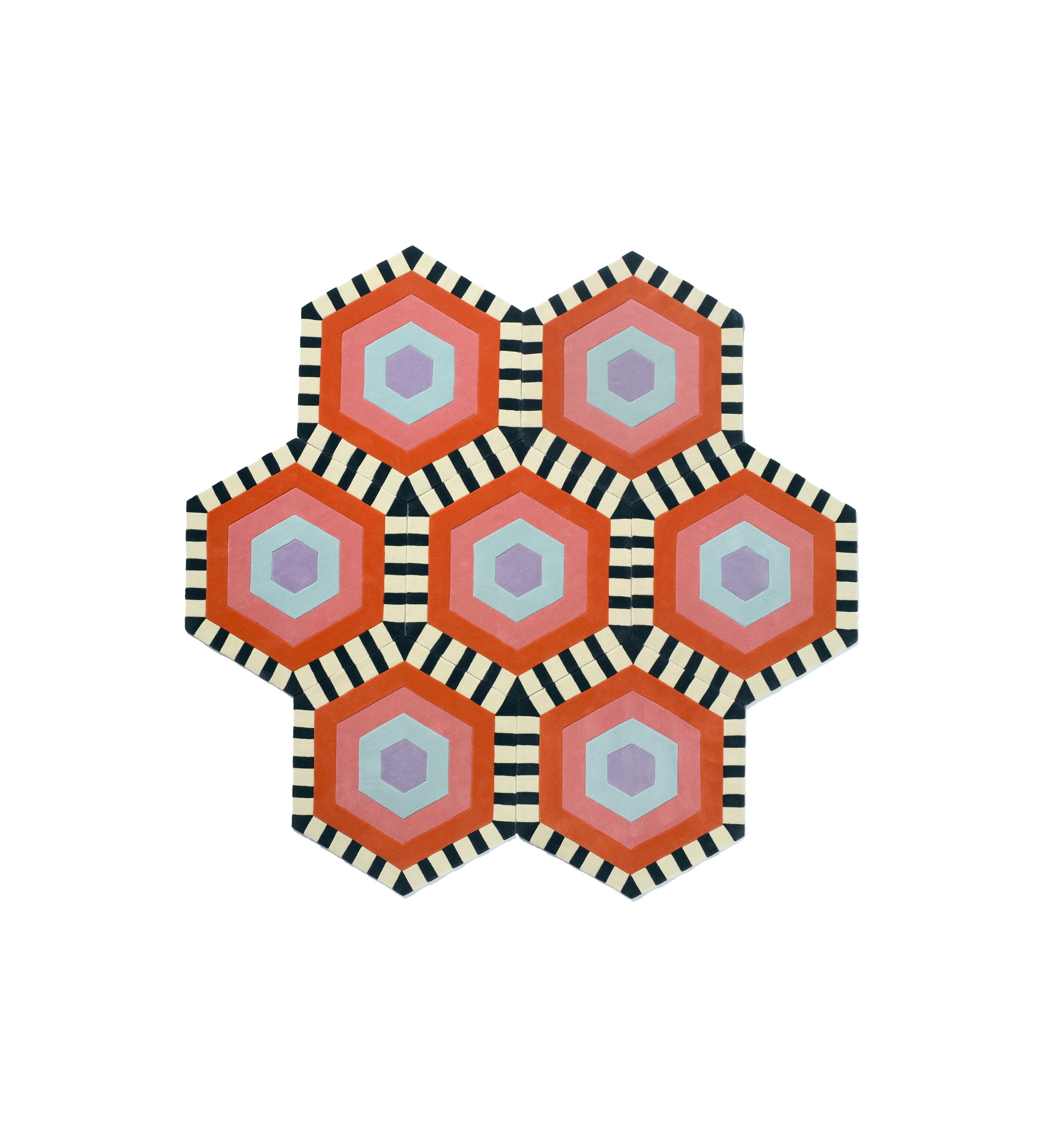 Honeycomb Style: Swizzle Quantity: 7 Hexagons Measures: 7'9'' w x 7'6'' h Cost: $3,150 USD