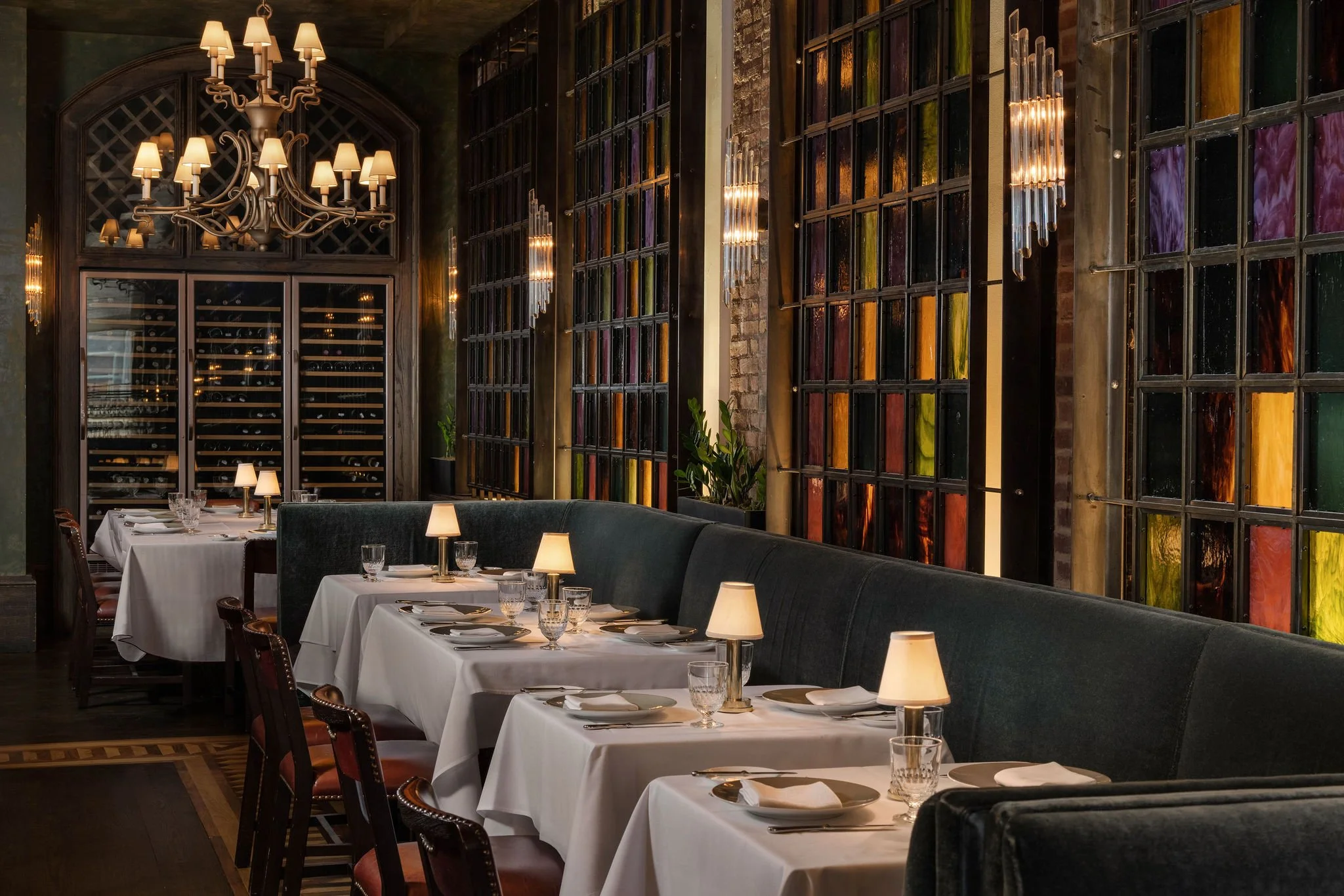  Beekman Hotel Restaurant Temple Court Historic Interior Stain Glass 