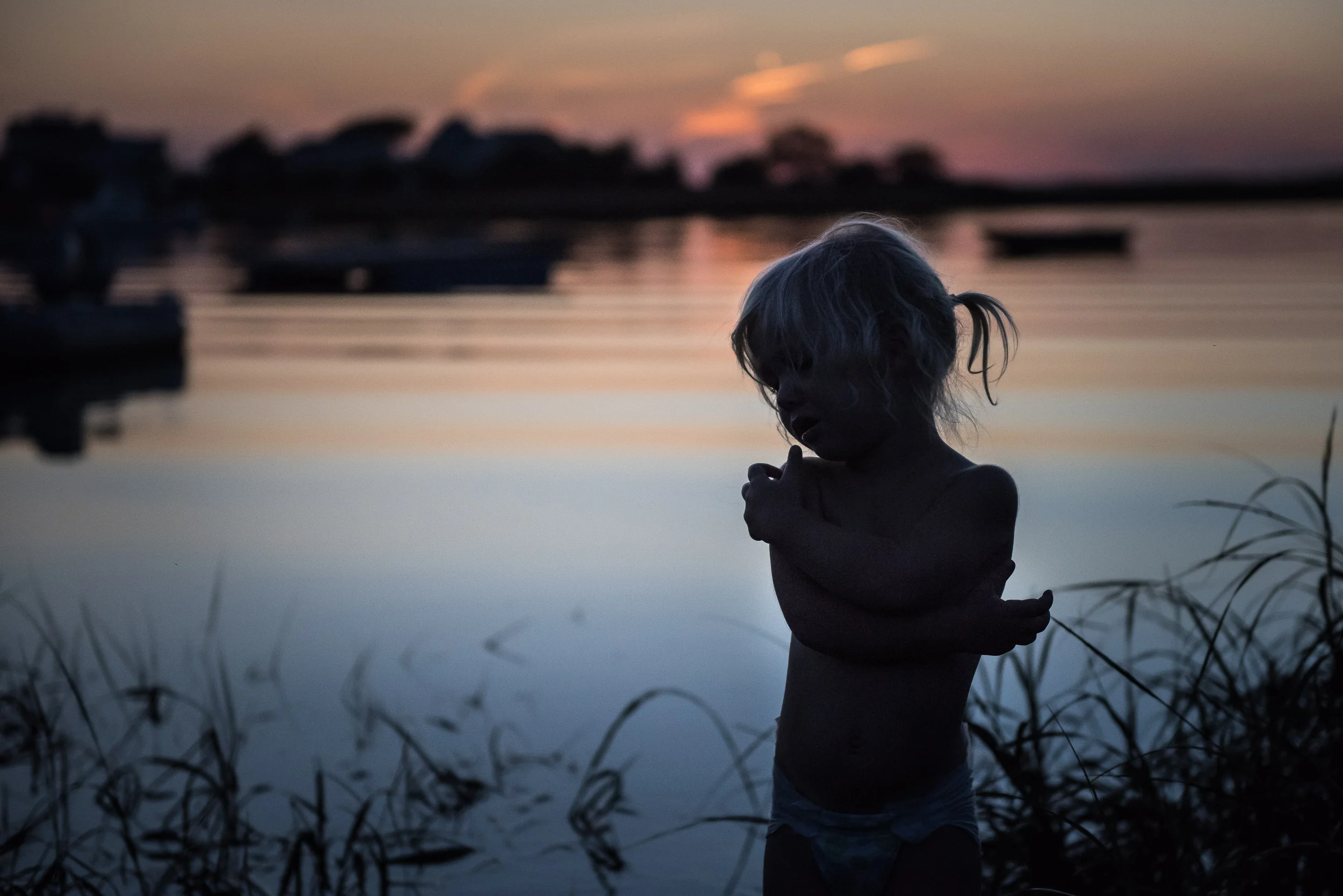 Blog - The Pen & Camera - Gratitude Journal, Inspirational, Spirituality, Writing, Motherhood, Friendship, Denver, Colorado - Documentary Childhood Photography - silhouette of girl at sunset by the basin on Plum Island, Newburyport, Massachusetts