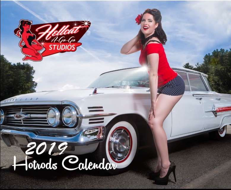  My shorts are worn by Julie Gibbs (@mamabasspinupdoll), who is not only Miss October 2019, but also the cover model for the 2019 Hotrods Calender (photo courtesy of&nbsp;@johnnyarmaos from Hellcat Studios). 
