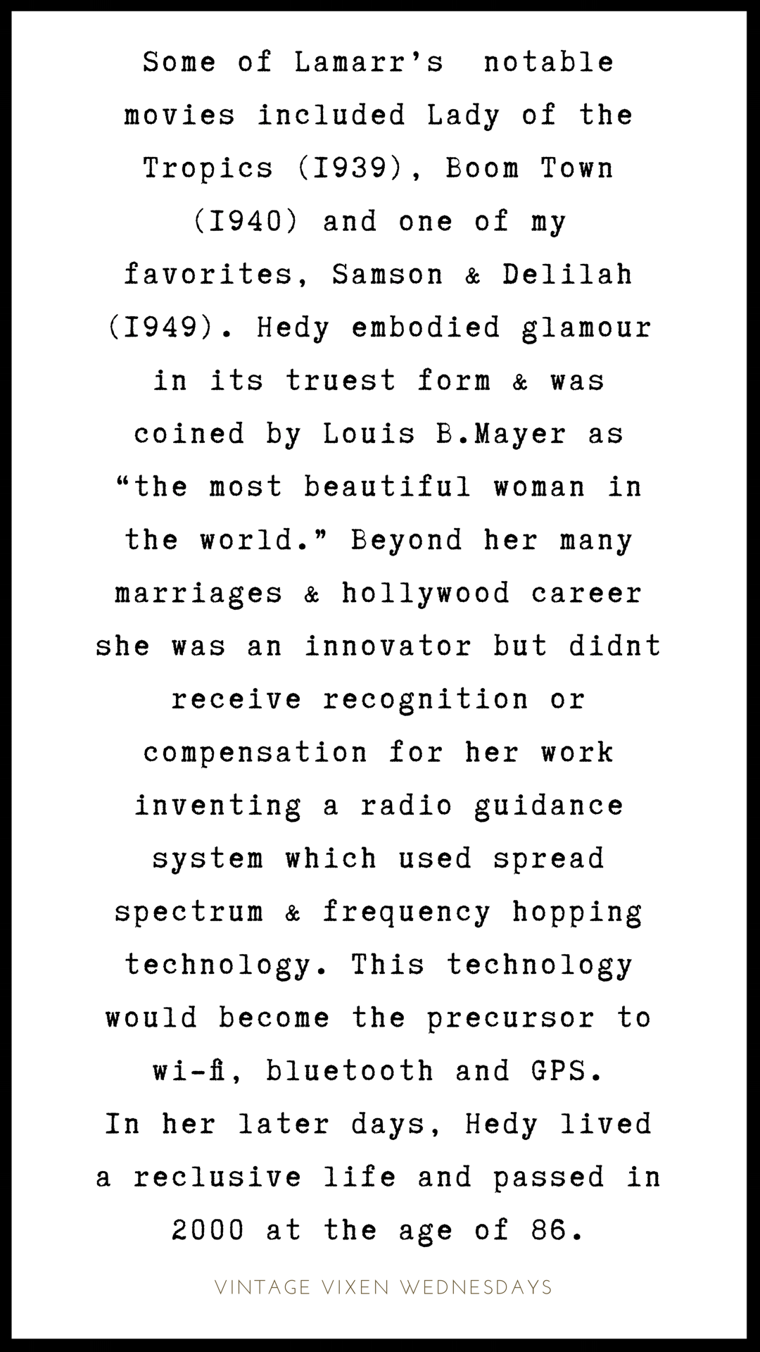 HEDY LAMARR BIO 2