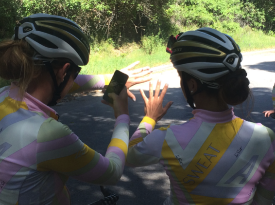 Followed by a Team Photoshoot aka Kelli’s secret way to get us doing hill repeats! Sneaky, sneaky. PS – Check out our nail game! #onfleek