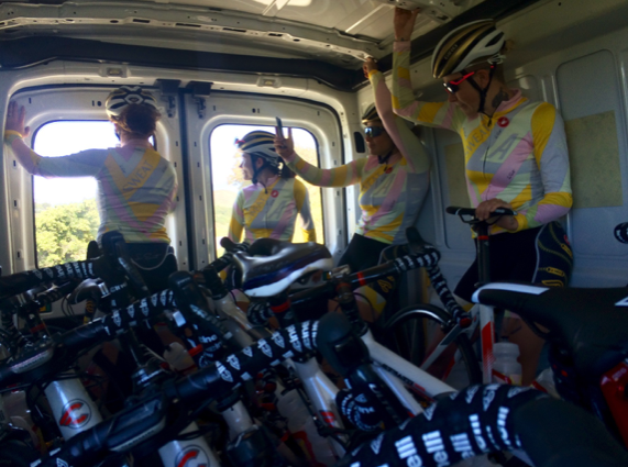 #BTS Wondering where are headed to for this photoshoot. Those serious hill repeats called for much needed down time before we hosted our Women’s only ride.