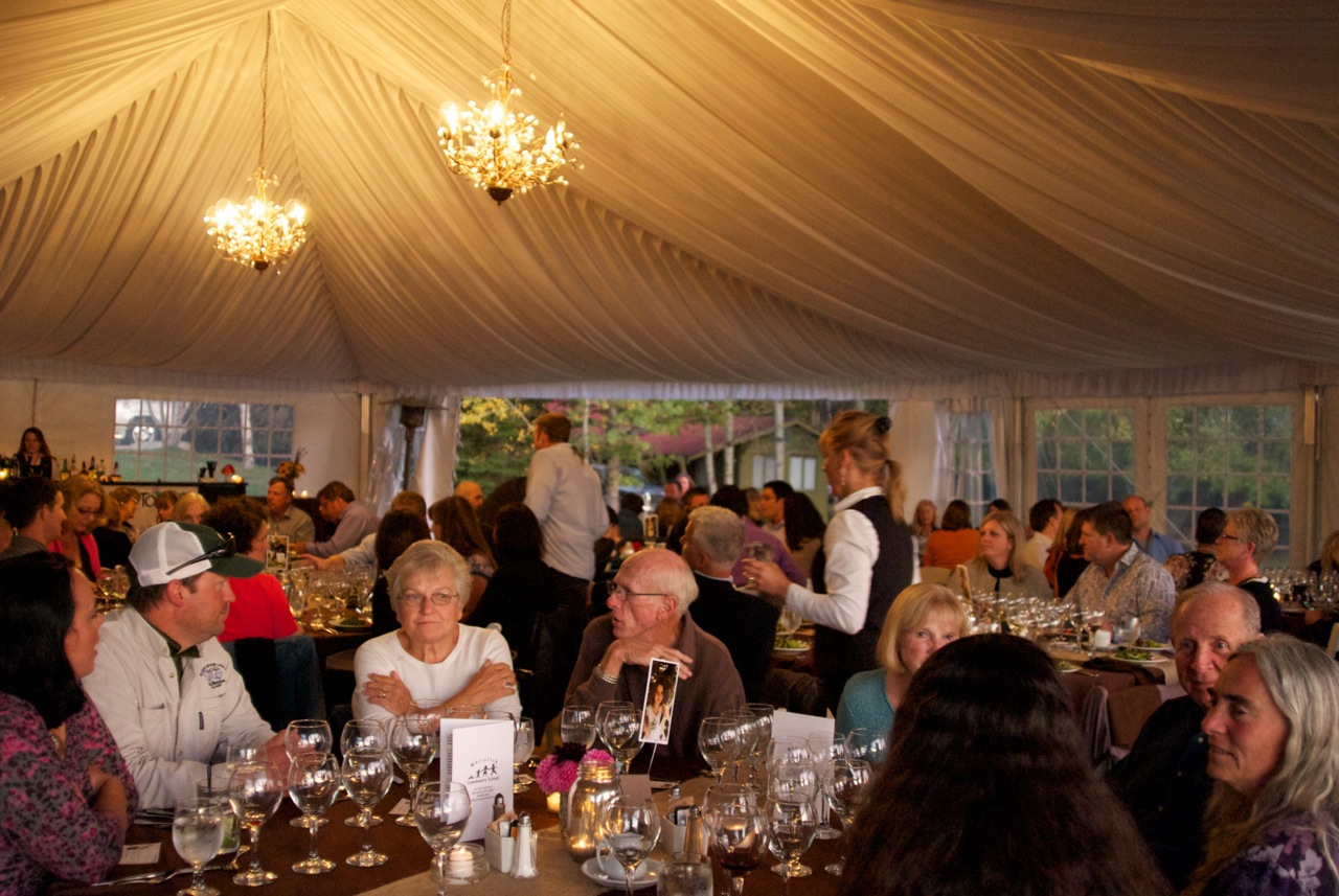 A beautiful evening under the tent.
