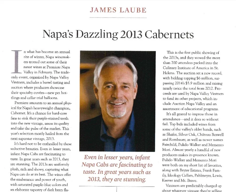 95 point 2013 Cabernet Sauvignon