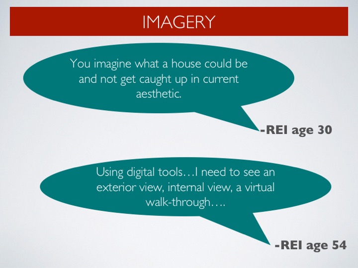 Thoughts on the imagery's importance in REI