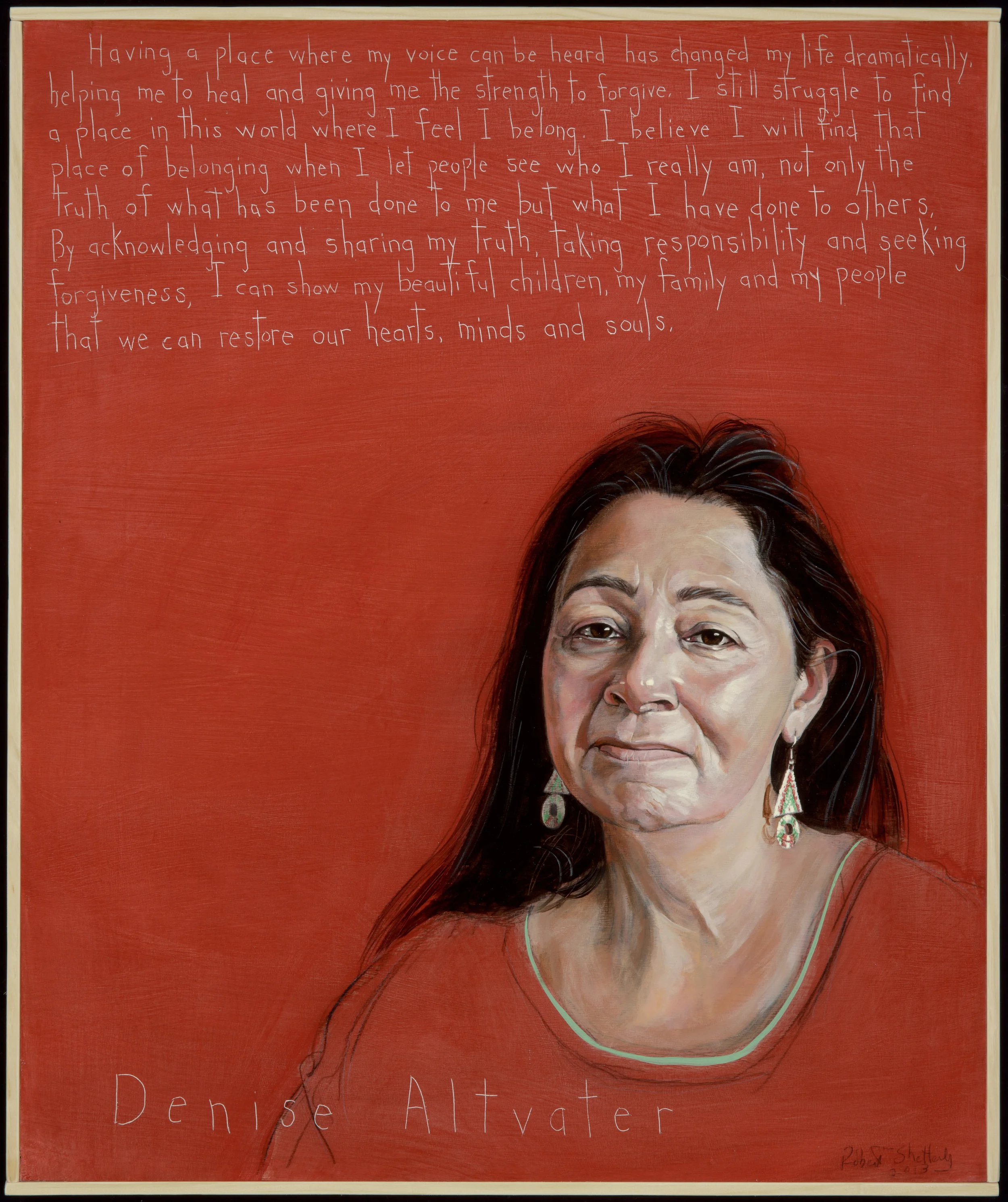 Denise Altvater, leader in creating TRC- Portrait by Robert Shetterly