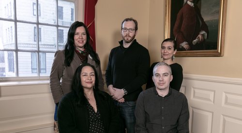 Bounty co-directors from top row left: Dawn Neptune Adams, Ben Pender-Cudlip, Maulian Dana, Tracy Rector, and Adam Mazo