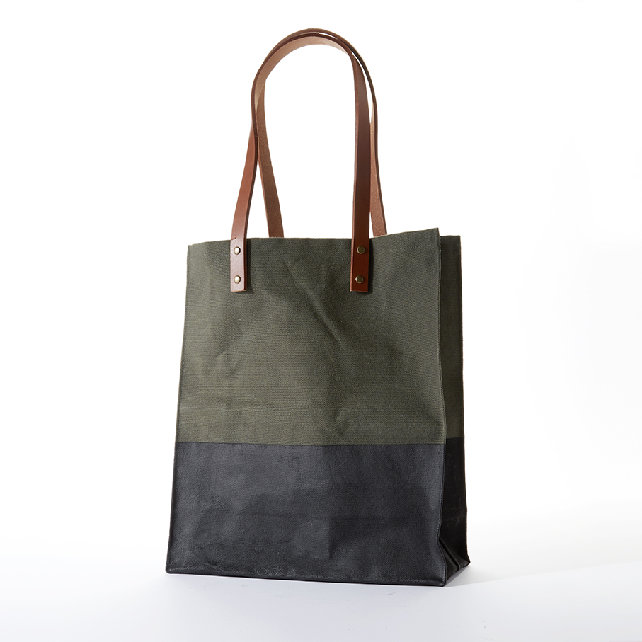 Waxed Canvas Tote, Everyday Tote Bag