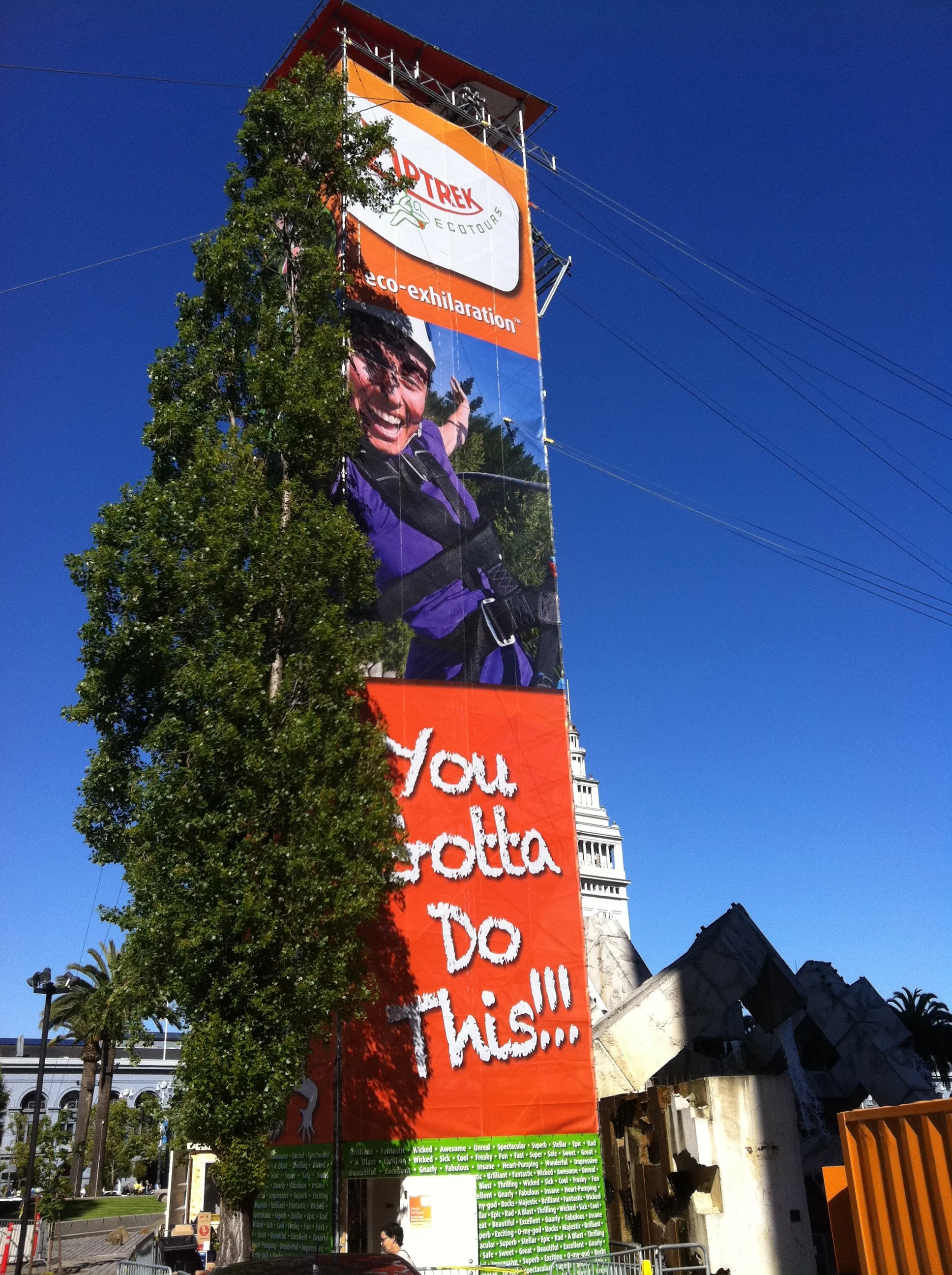  Tower wrap: San Francisco  (Embarcadero Square) - 800ft dual zipline 