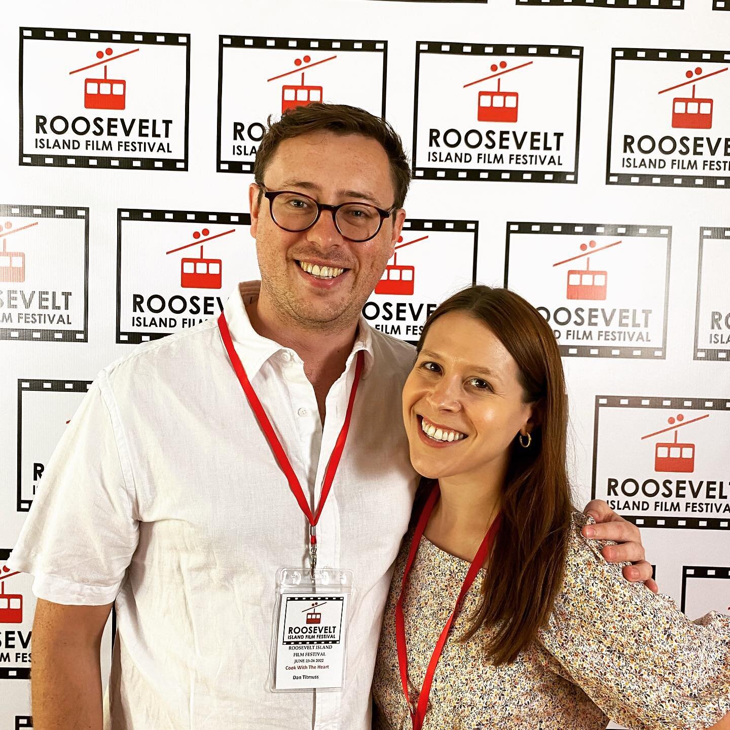 Hope you were able to catch @titmussdan and @natalieannsullivan at todays screening of #CookWithTheHeart at @rooseveltislandfilmfest! We love a step and repeat! Congrats to all the other filmmakers for a great block! #prepareyourself #shortfilm #indi