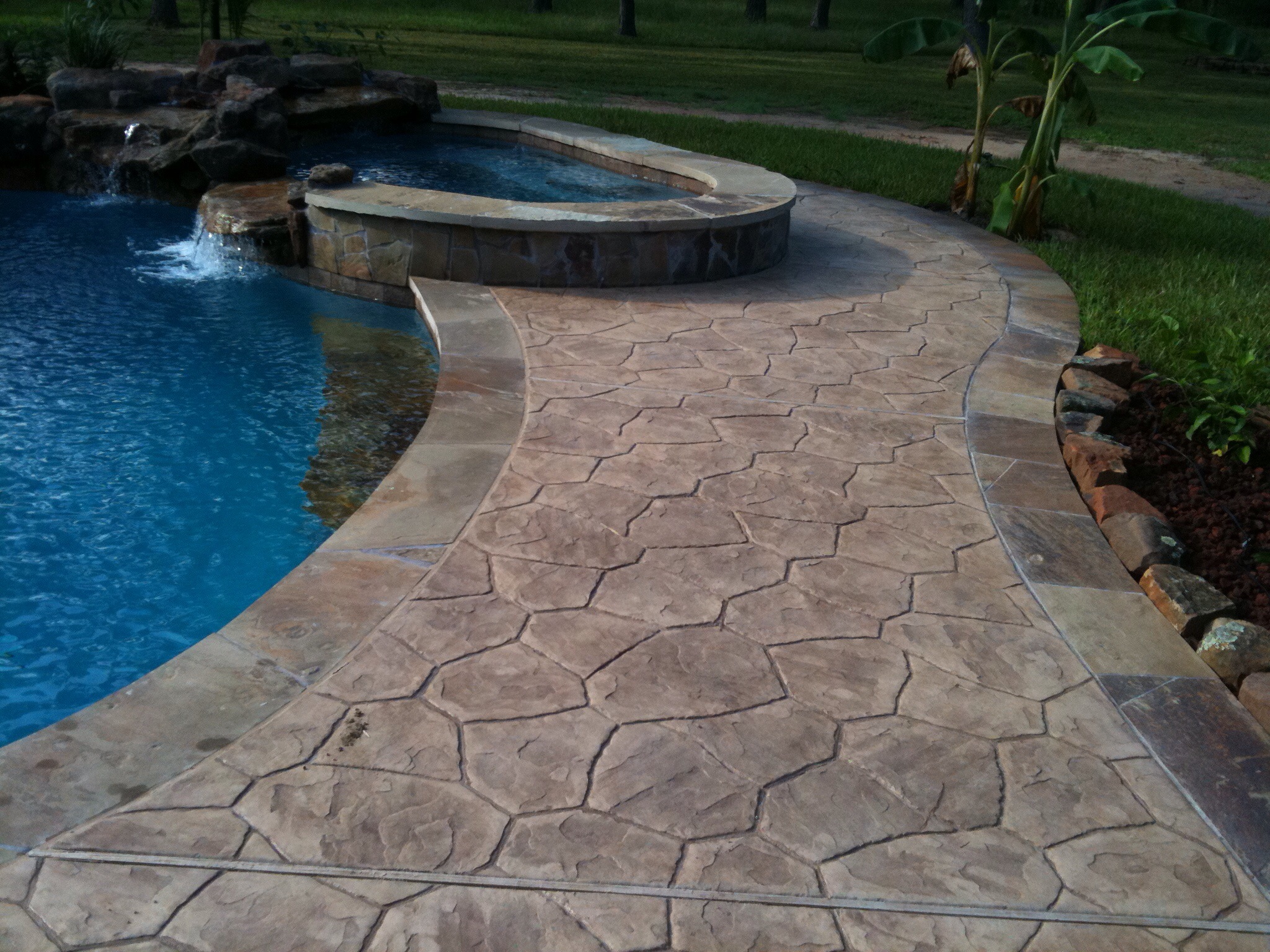Stamped Overlay (Flagstone Pattern)