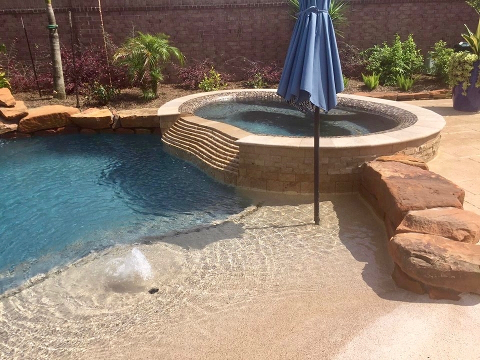 Spas Backyard Amenities Houston Pool Builder In Ground Custom Pool Designs