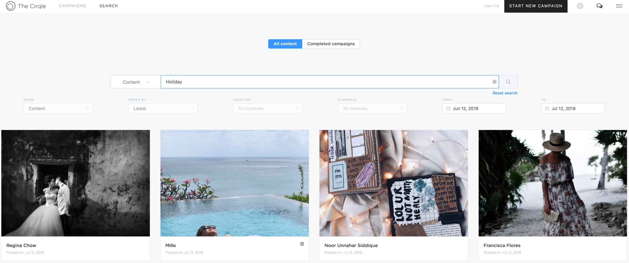 Search for content