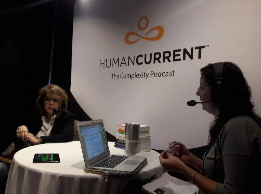 Haley interviewing Professor Carmen Reinhart, day 3 of ICCS2018
