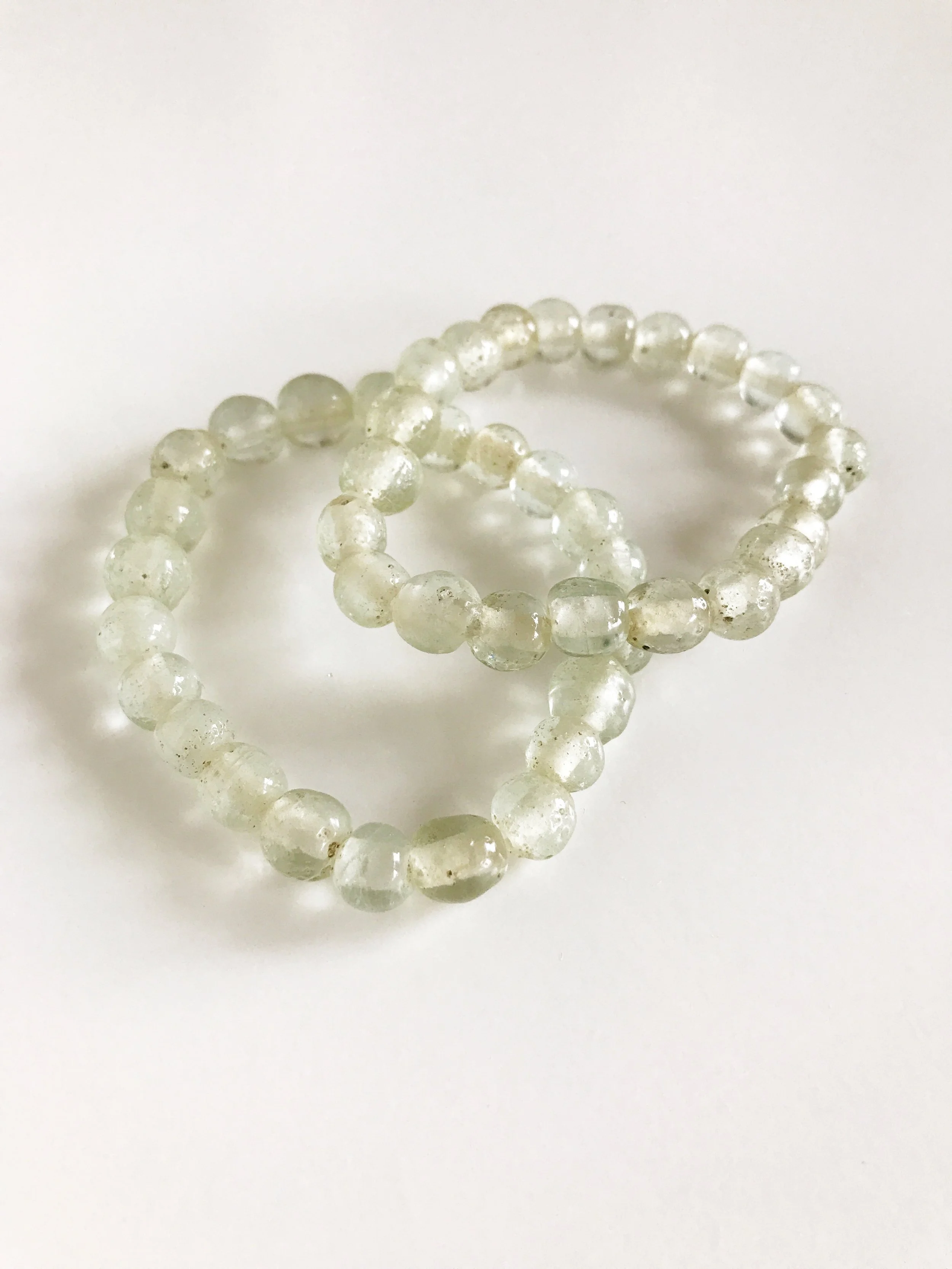 clear glass trade beads