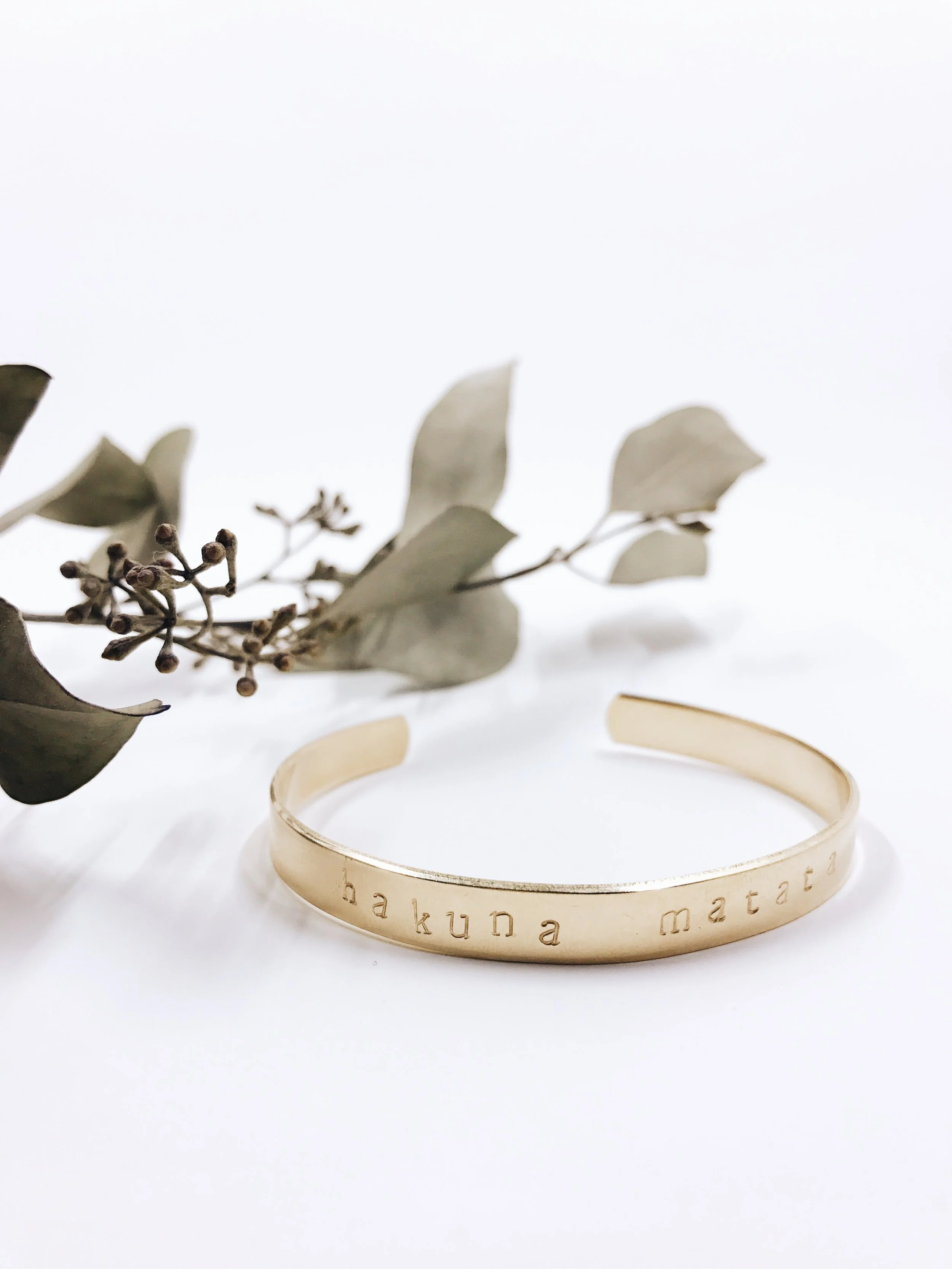 hakuna matata | hand stamped bangle