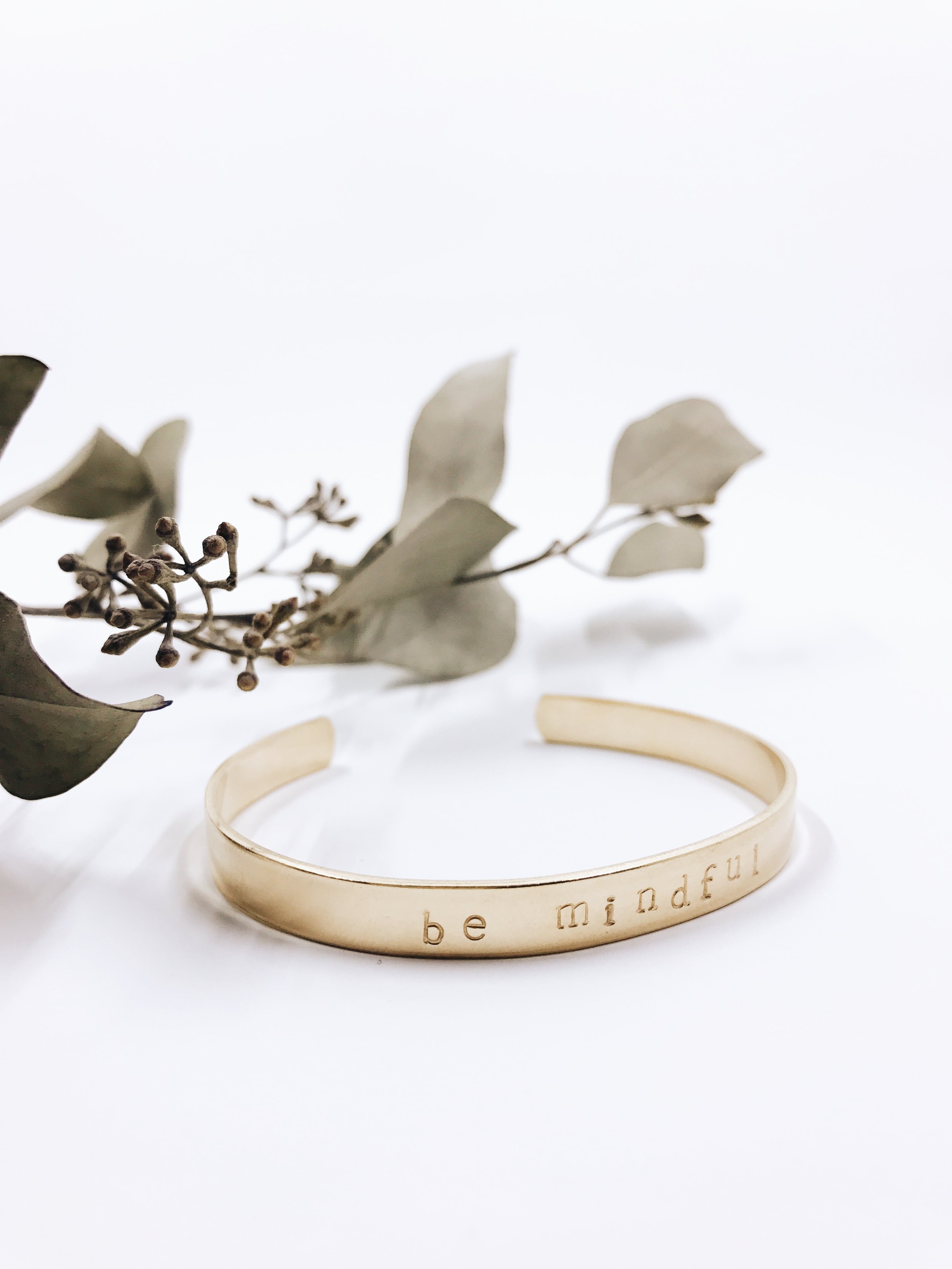 be mindful | hand stamped bangle
