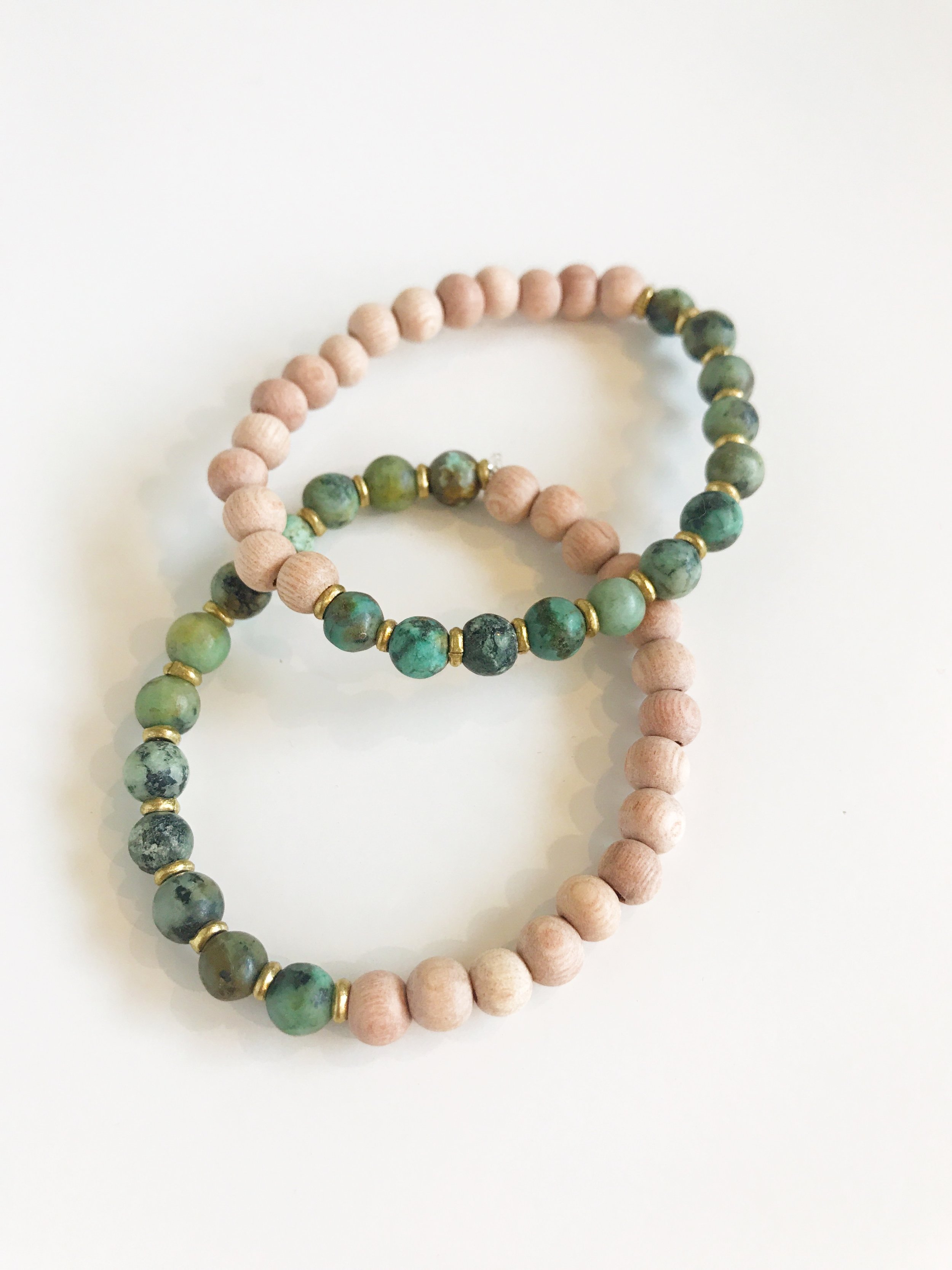 african turquoise + rosewood 