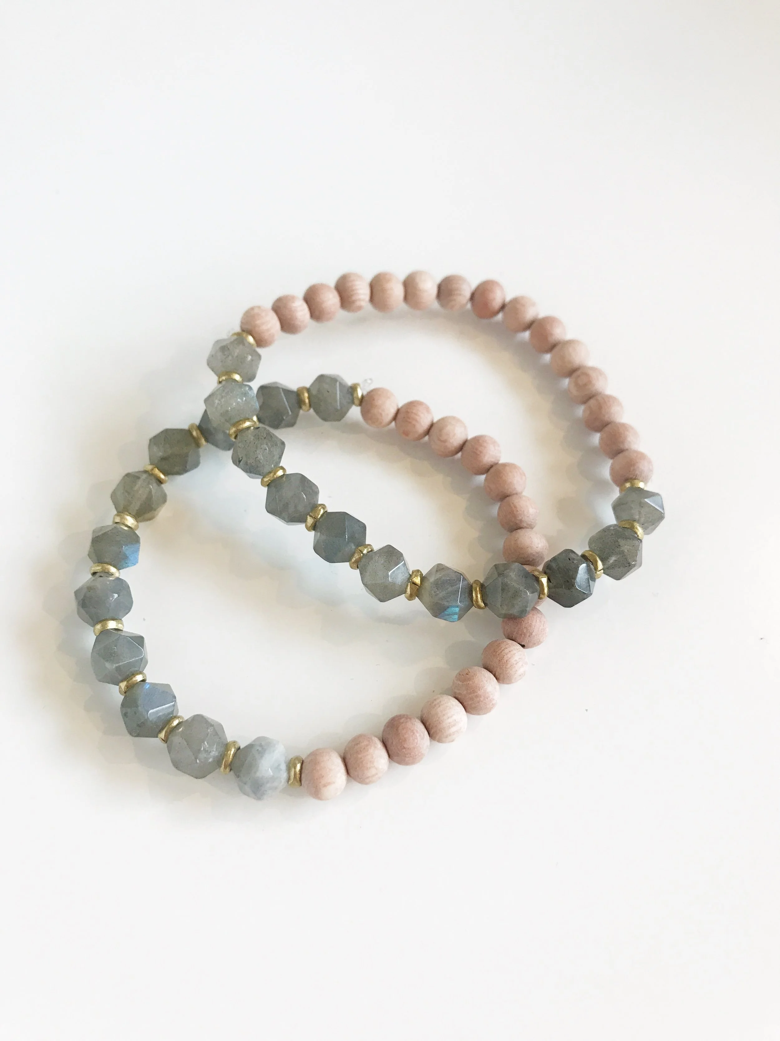 labradorite + rosewood 